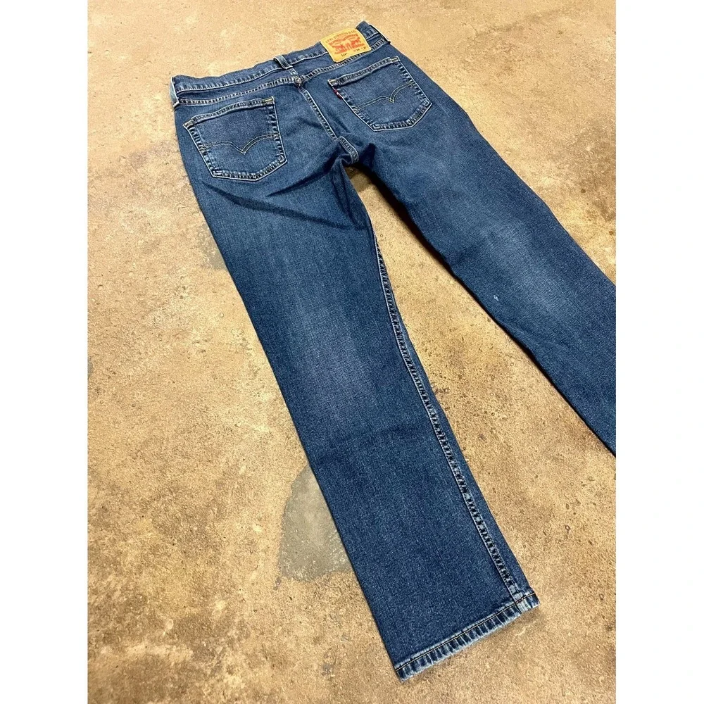 Levi's 514 Straight Leg Jeans Mens 34x30 Blue Denim‎ Cotton Stretch Mid Rise